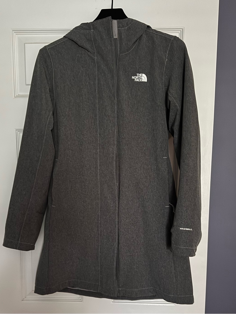 The North Face Women's Hooded Raincoat Jacket - Charcoal Gray